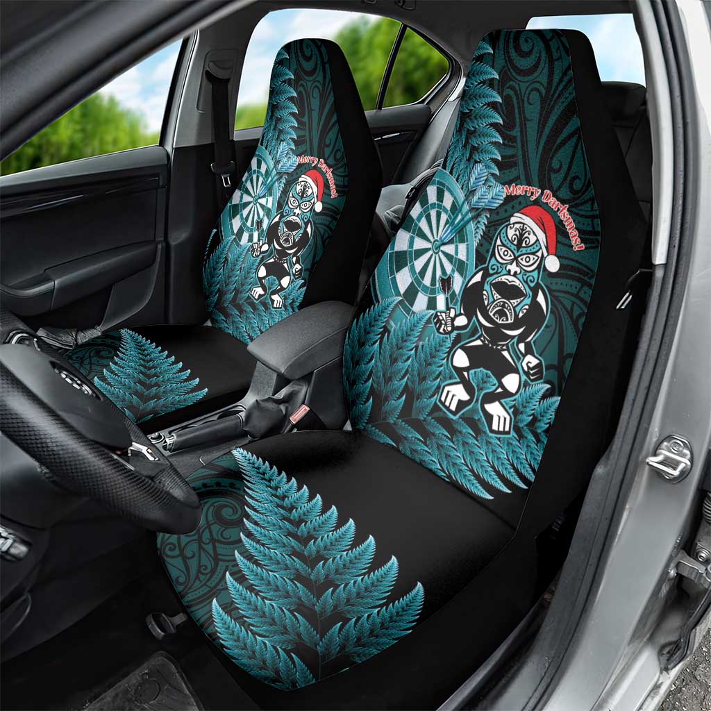 New Zealand Darts Christmas Car Seat Cover Maori Fern Merry Dartsmas - Vibe Hoodie