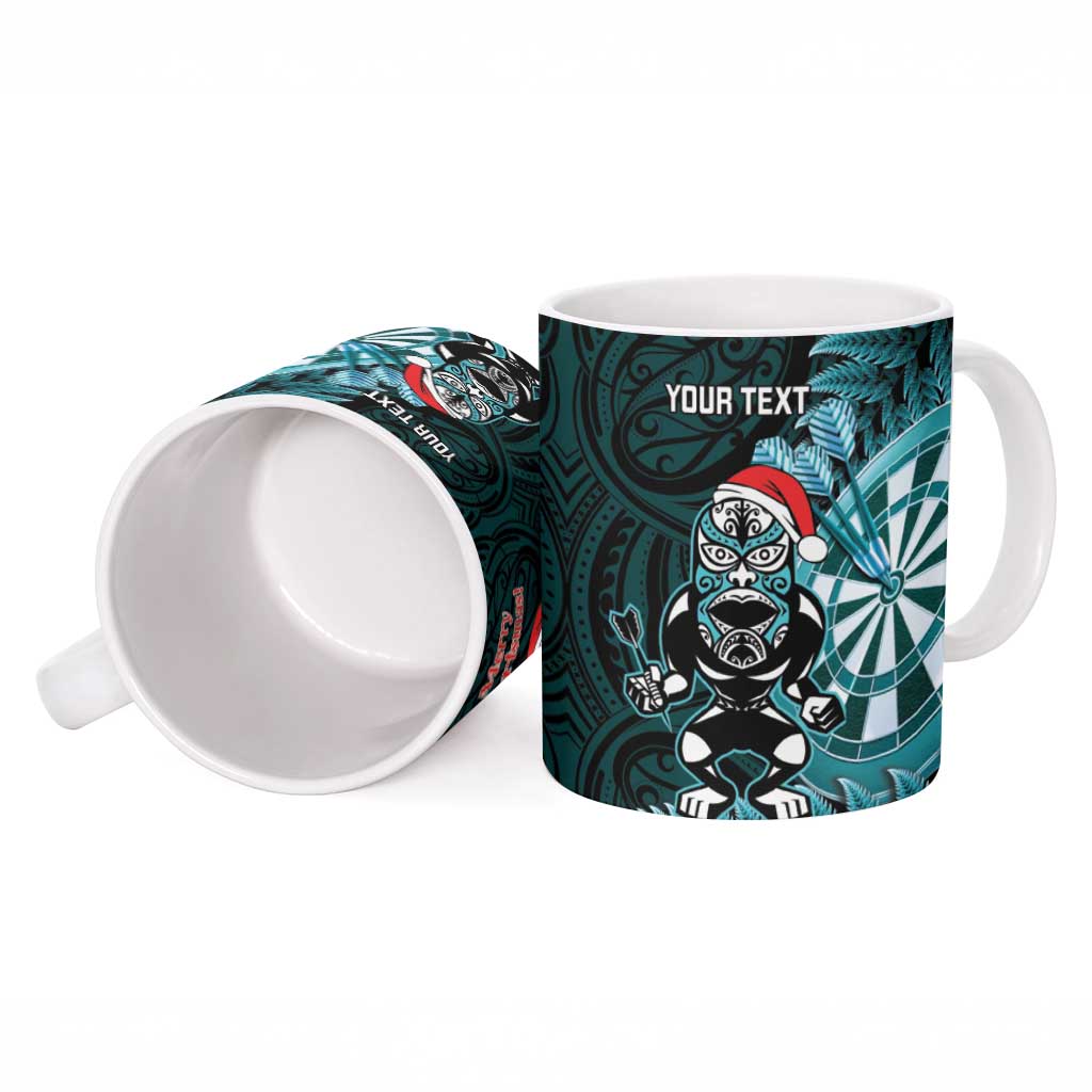 Personalised New Zealand Darts Christmas Ceramic Mug Maori Fern Merry Dartsmas - Vibe Hoodie