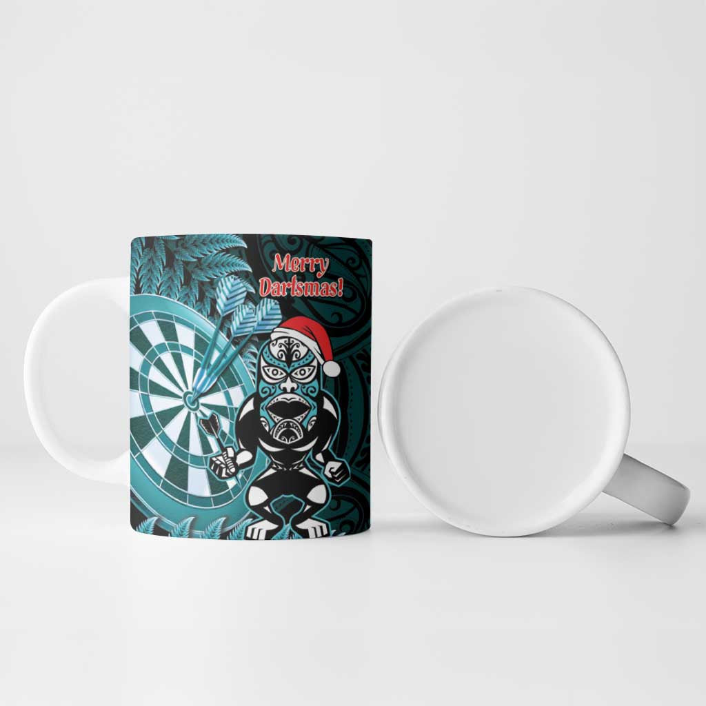 Personalised New Zealand Darts Christmas Ceramic Mug Maori Fern Merry Dartsmas - Vibe Hoodie