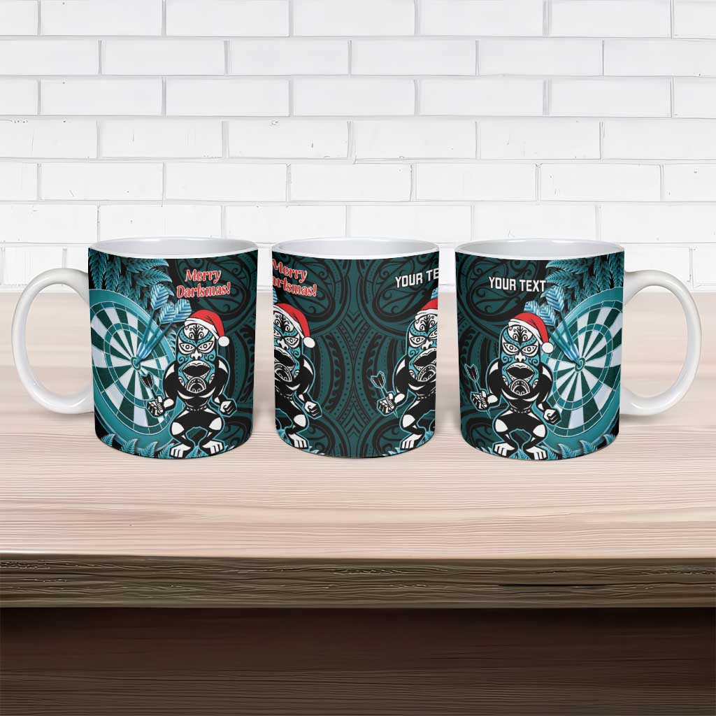 Personalised New Zealand Darts Christmas Ceramic Mug Maori Fern Merry Dartsmas - Vibe Hoodie