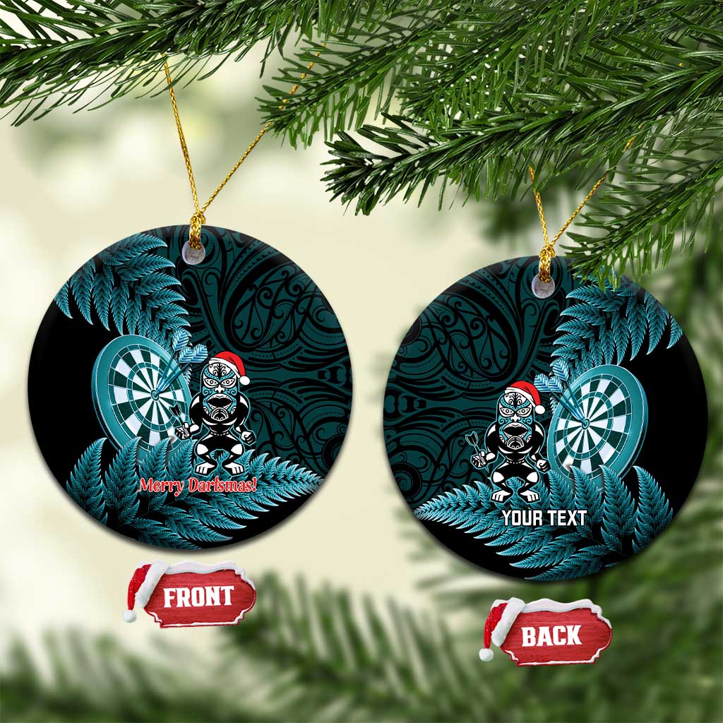Personalised New Zealand Darts Christmas Ceramic Ornament Maori Fern Merry Dartsmas - Vibe Hoodie