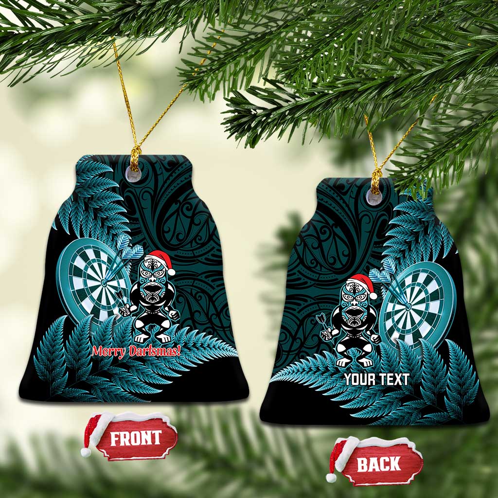 Personalised New Zealand Darts Christmas Ceramic Ornament Maori Fern Merry Dartsmas - Vibe Hoodie
