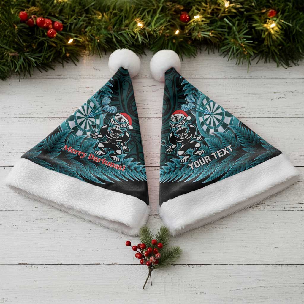 Personalised New Zealand Darts Christmas Santa Hat Maori Fern Merry Dartsmas - Vibe Hoodie