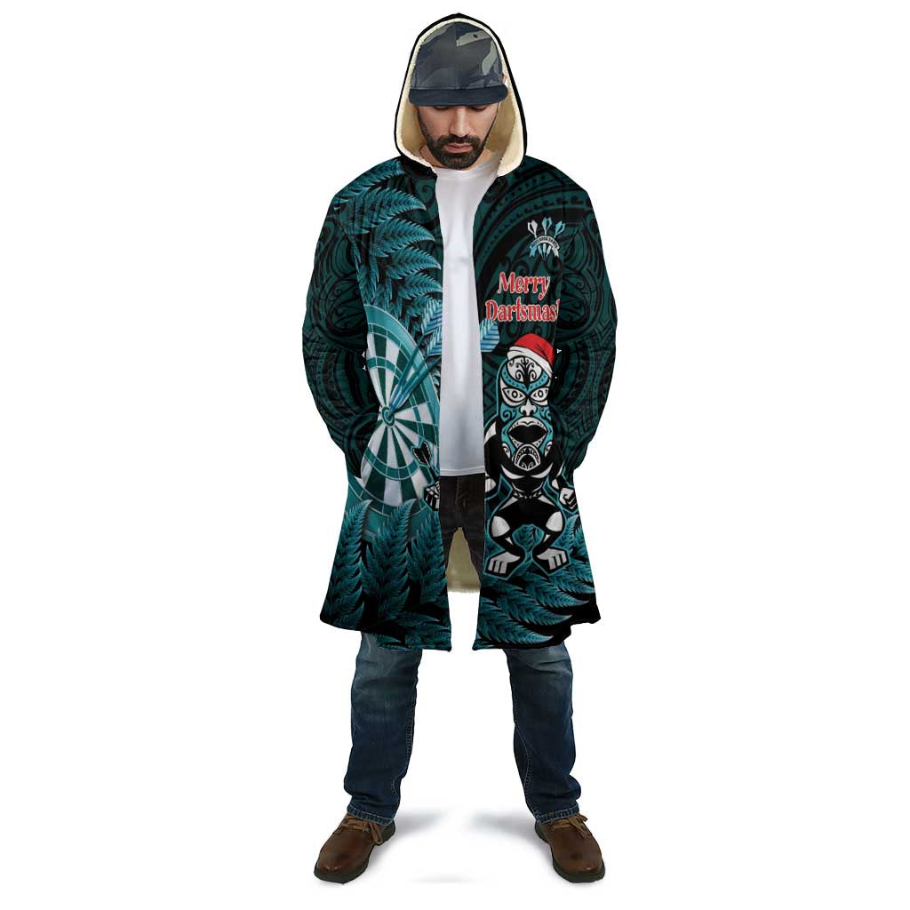 Personalised New Zealand Darts Christmas Cloak Maori Fern Merry Dartsmas - Vibe Hoodie
