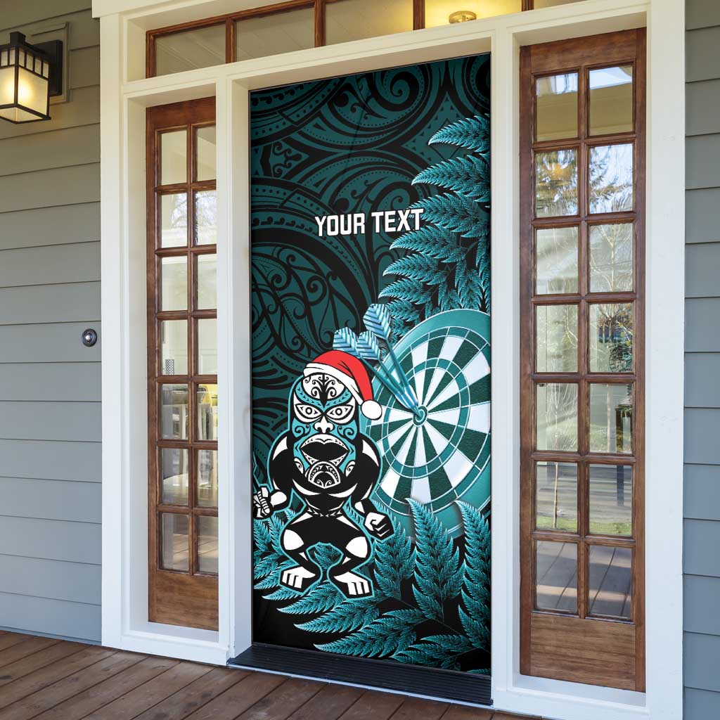 Personalised New Zealand Darts Christmas Door Cover Maori Fern Merry Dartsmas - Vibe Hoodie