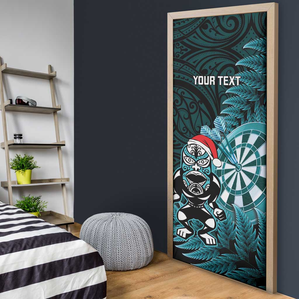 Personalised New Zealand Darts Christmas Door Cover Maori Fern Merry Dartsmas - Vibe Hoodie