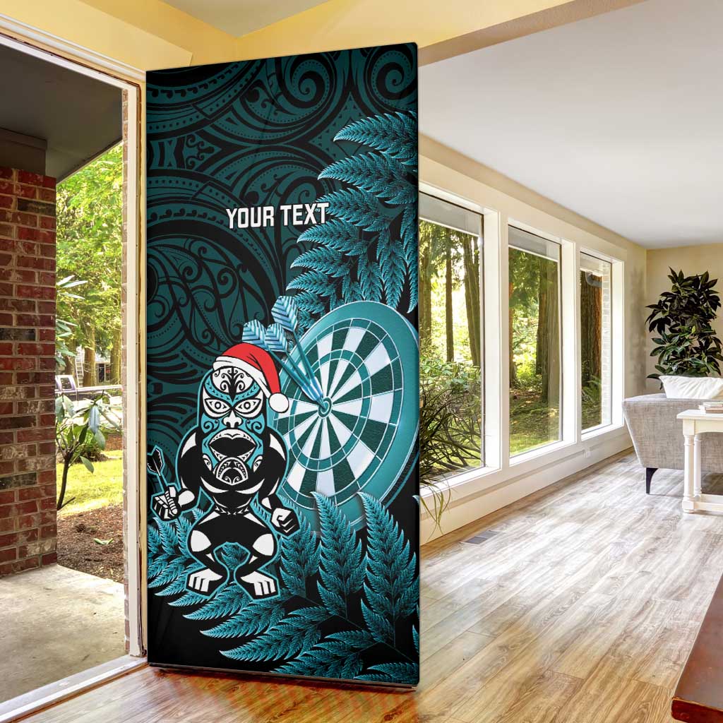 Personalised New Zealand Darts Christmas Door Cover Maori Fern Merry Dartsmas - Vibe Hoodie