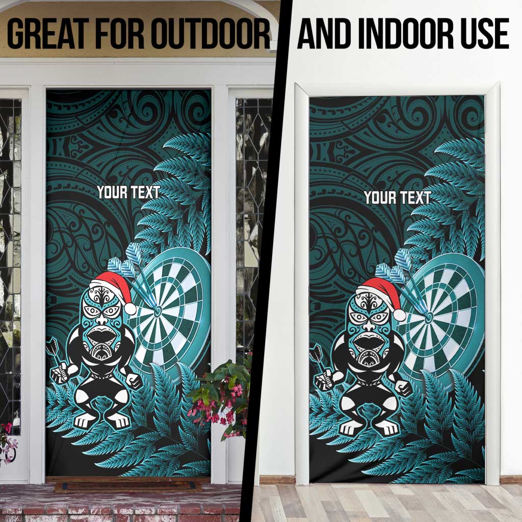 Personalised New Zealand Darts Christmas Door Cover Maori Fern Merry Dartsmas - Vibe Hoodie