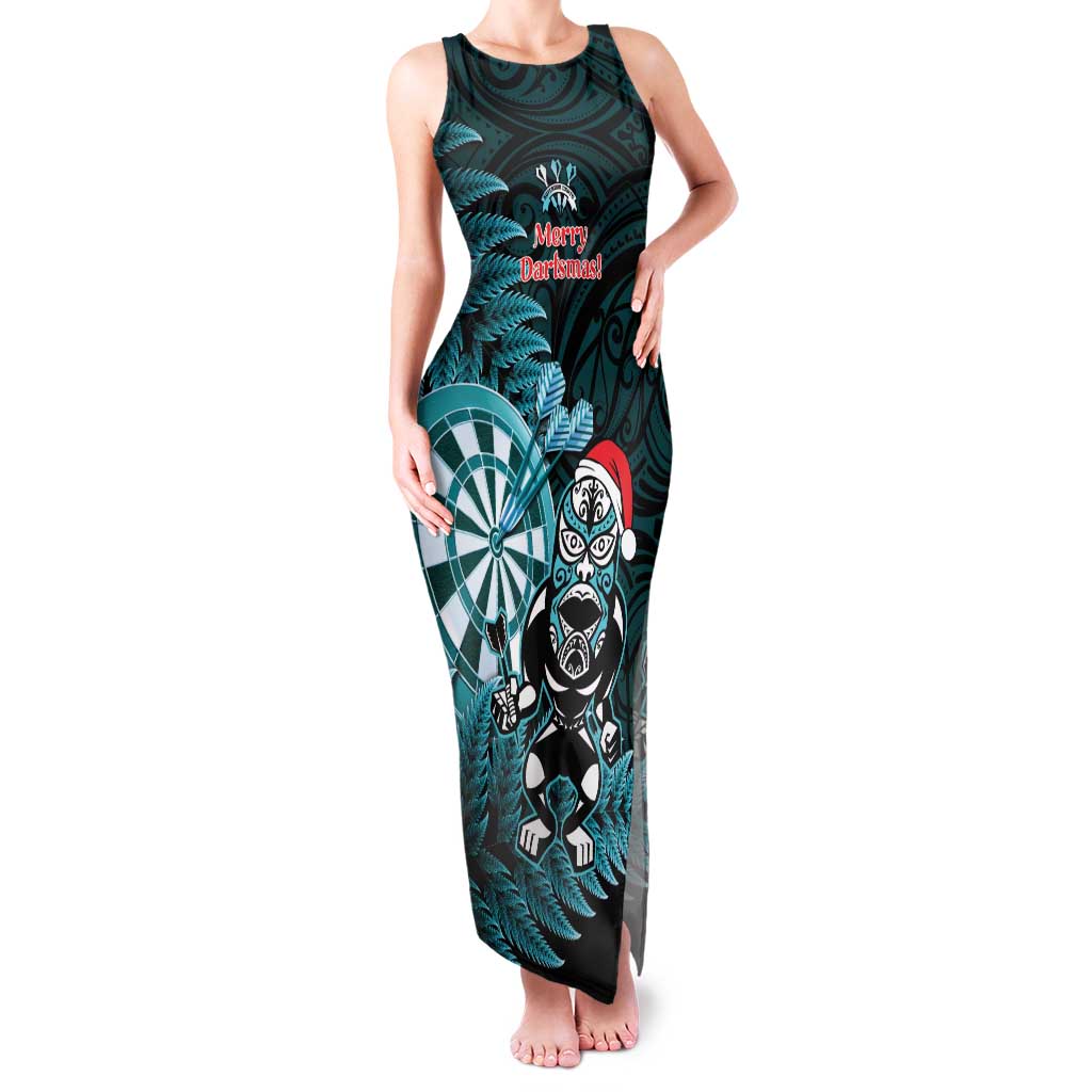 Personalised New Zealand Darts Christmas Family Matching Tank Maxi Dress and Hawaiian Shirt Maori Fern Merry Dartsmas - Vibe Hoodie