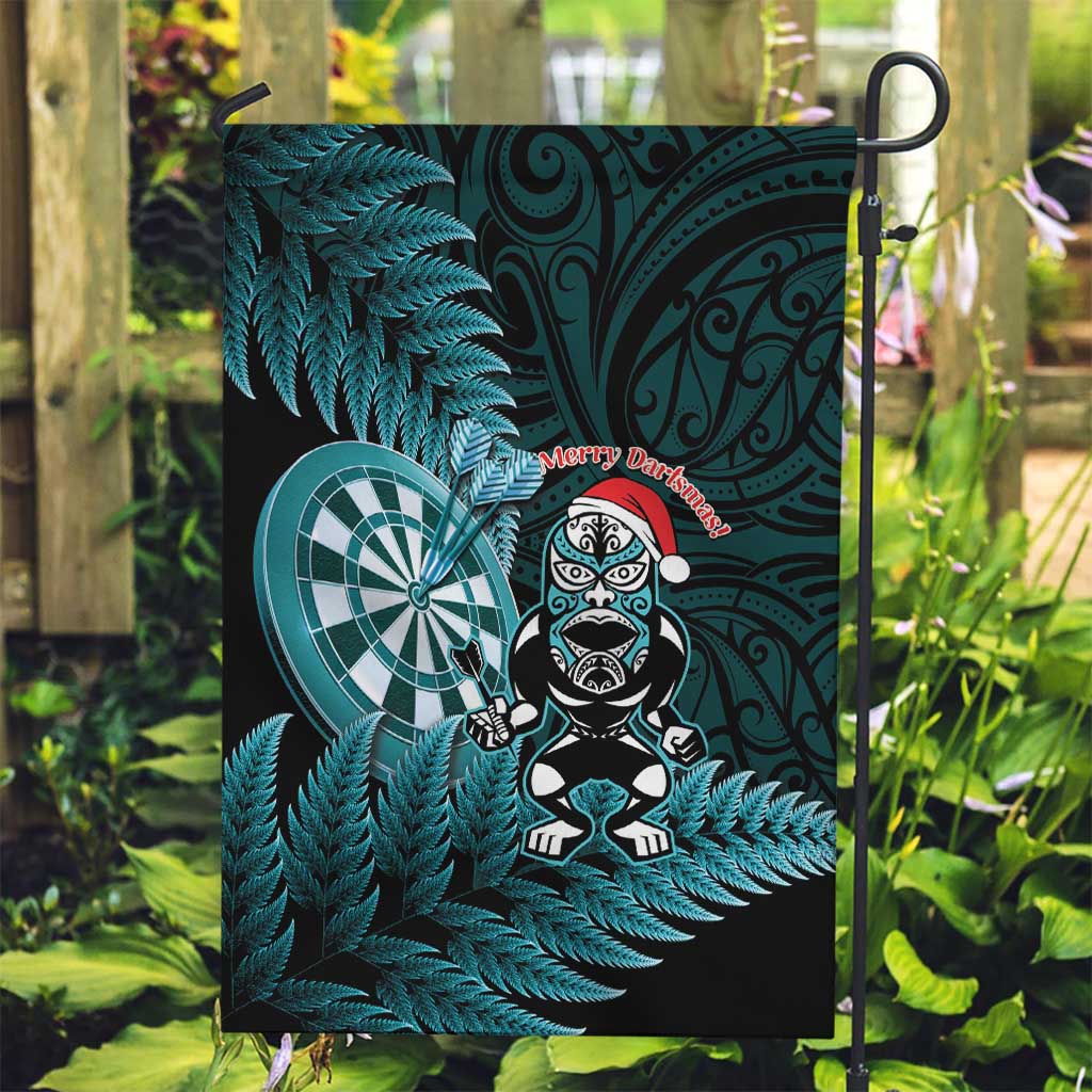 New Zealand Darts Christmas Garden Flag Maori Fern Merry Dartsmas - Vibe Hoodie