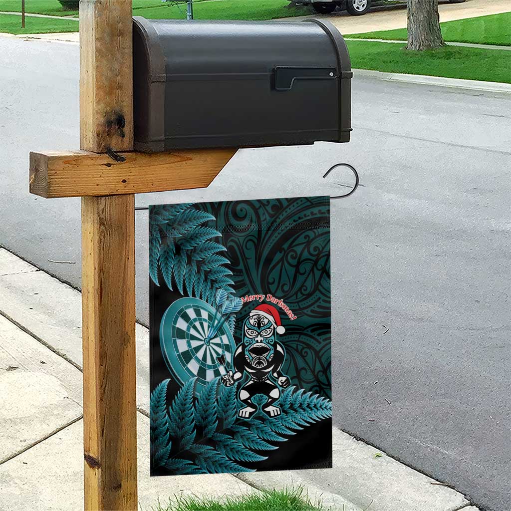 New Zealand Darts Christmas Garden Flag Maori Fern Merry Dartsmas - Vibe Hoodie