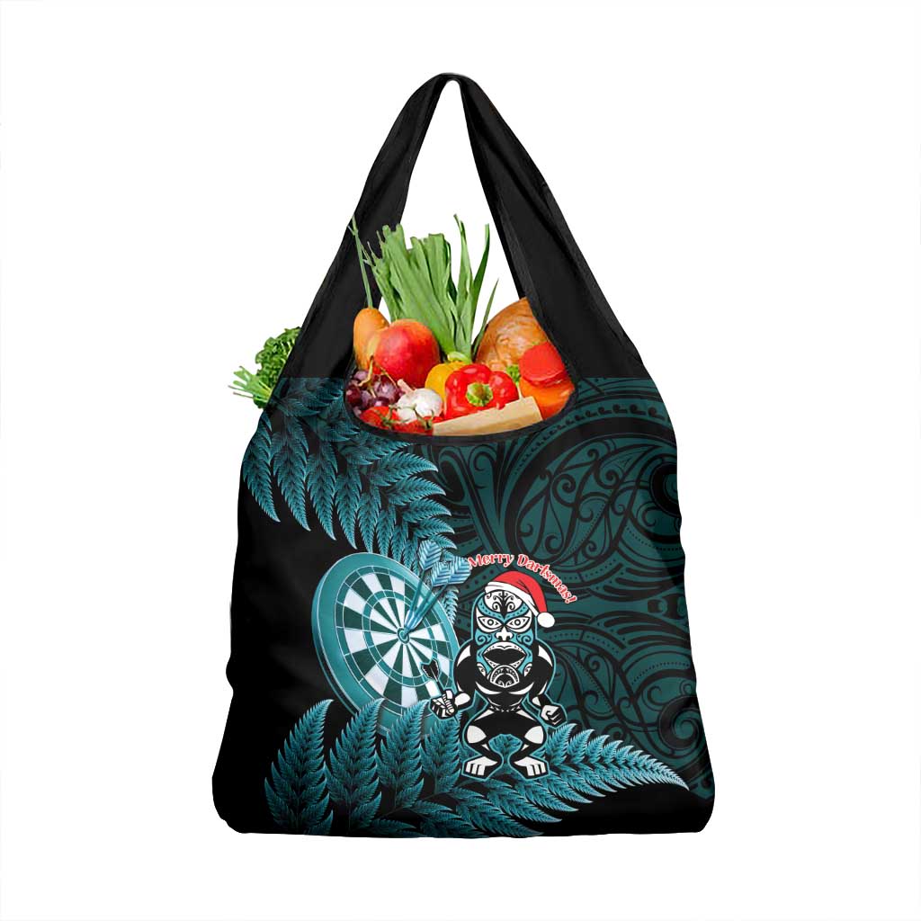 New Zealand Darts Christmas Grocery Bag Maori Fern Merry Dartsmas - Vibe Hoodie