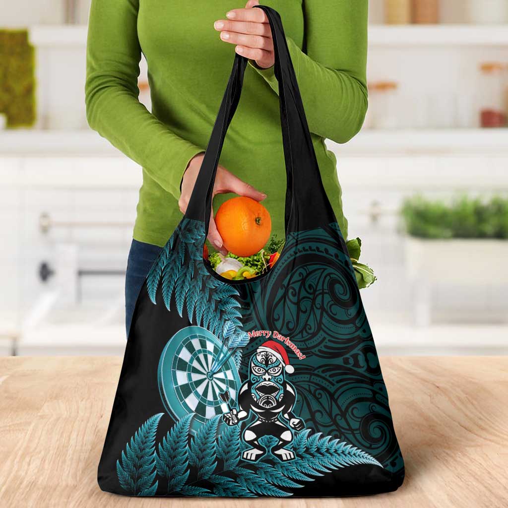 New Zealand Darts Christmas Grocery Bag Maori Fern Merry Dartsmas - Vibe Hoodie