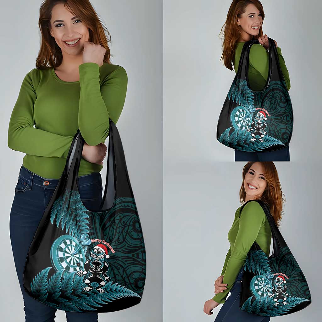 New Zealand Darts Christmas Grocery Bag Maori Fern Merry Dartsmas - Vibe Hoodie