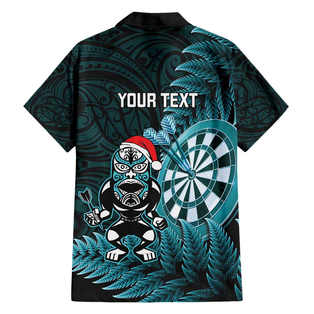 Personalised New Zealand Darts Christmas Hawaiian Shirt Maori Fern Merry Dartsmas - Vibe Hoodie