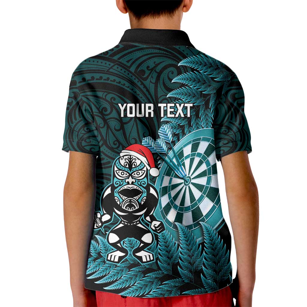 Personalised New Zealand Darts Christmas Kid Polo Shirt Maori Fern Merry Dartsmas - Vibe Hoodie