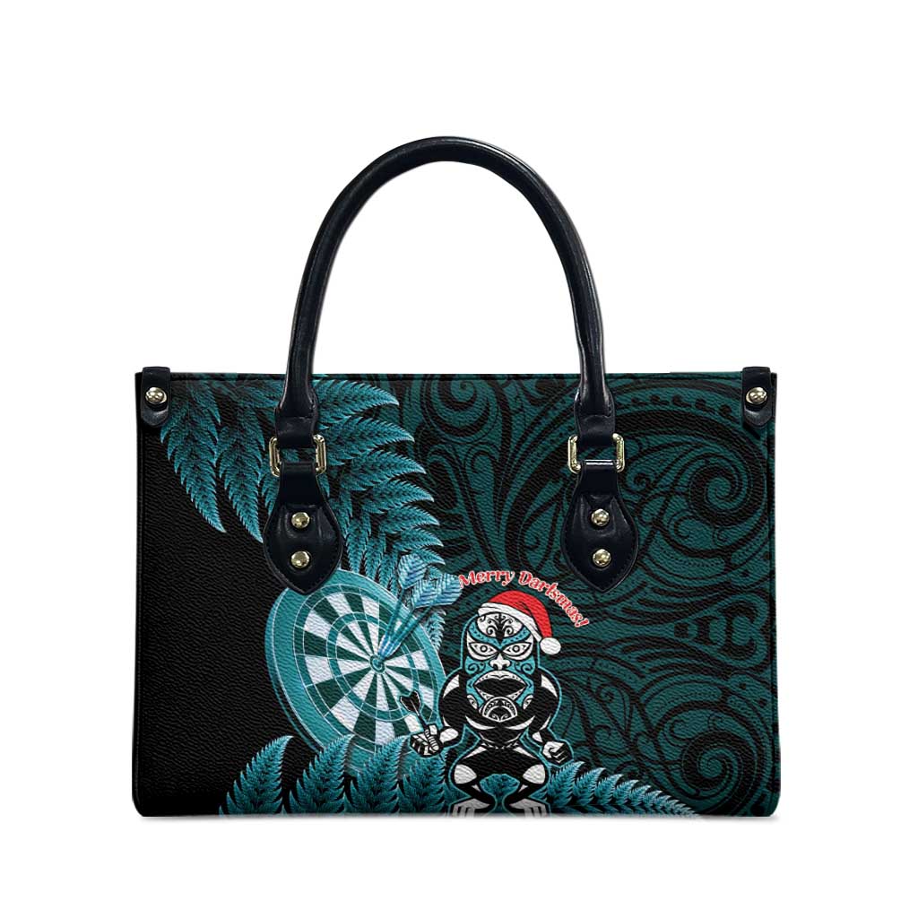 New Zealand Darts Christmas Leather Bag Maori Fern Merry Dartsmas - Vibe Hoodie