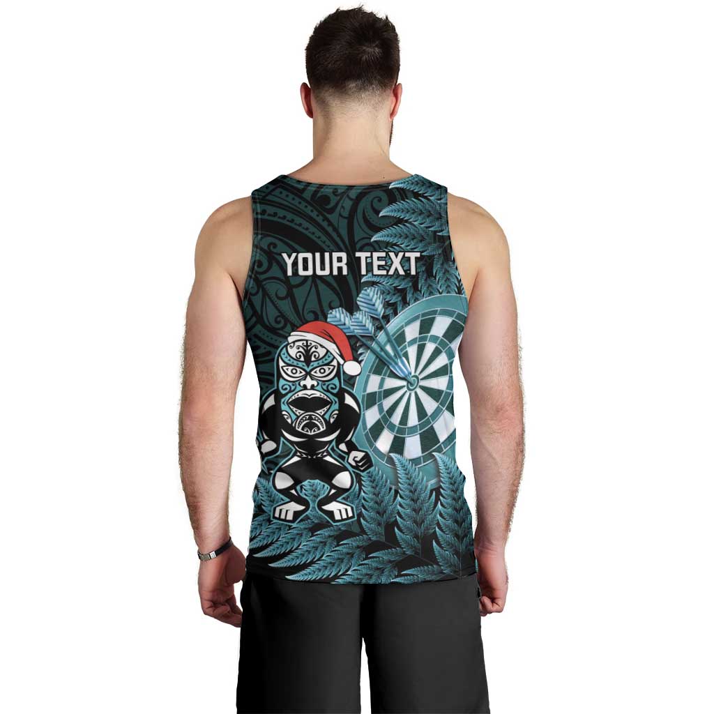 Personalised New Zealand Darts Christmas Men Tank Top Maori Fern Merry Dartsmas - Vibe Hoodie