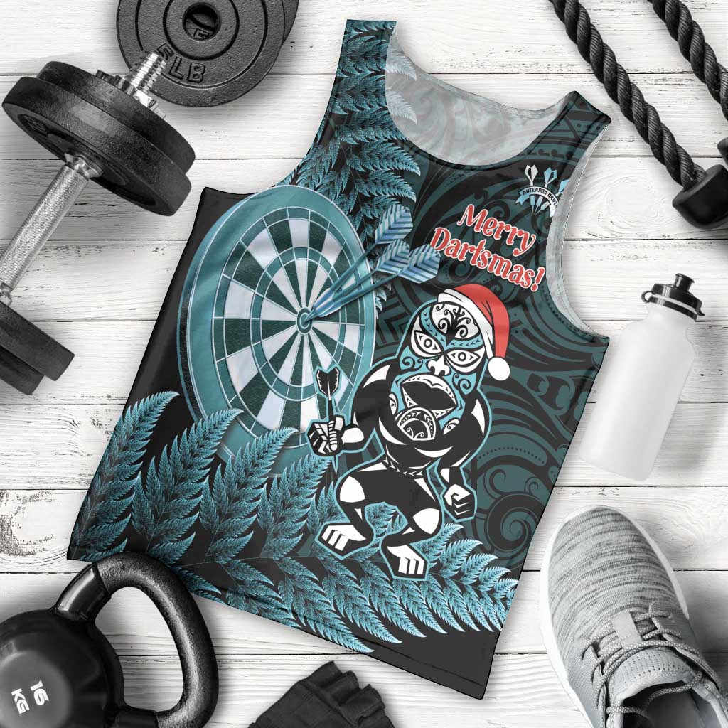 Personalised New Zealand Darts Christmas Men Tank Top Maori Fern Merry Dartsmas - Vibe Hoodie
