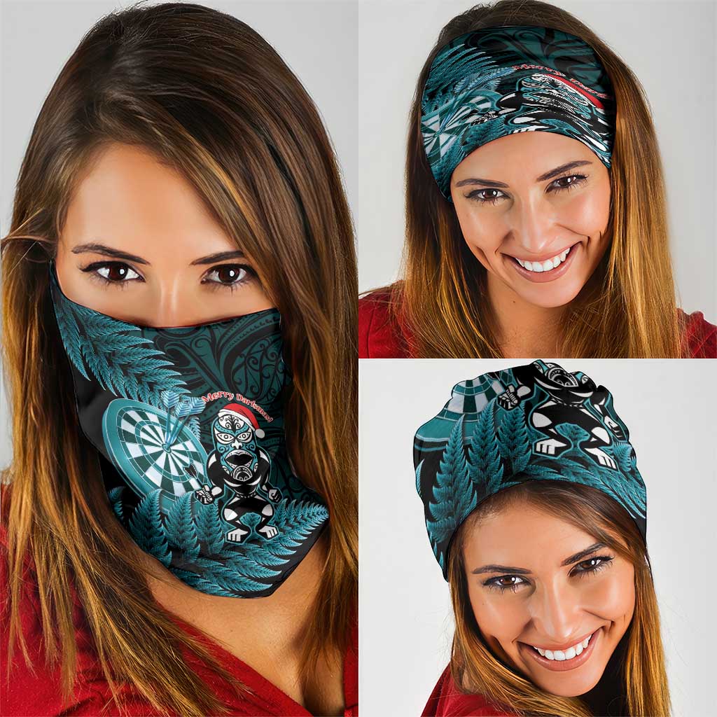 New Zealand Darts Christmas Neck Gaiter Maori Fern Merry Dartsmas - Vibe Hoodie