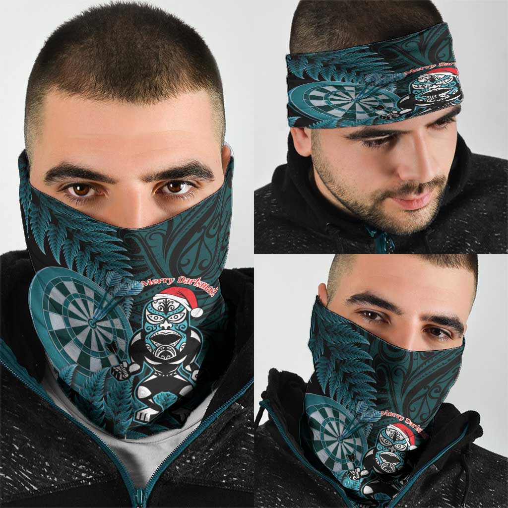 New Zealand Darts Christmas Neck Gaiter Maori Fern Merry Dartsmas - Vibe Hoodie