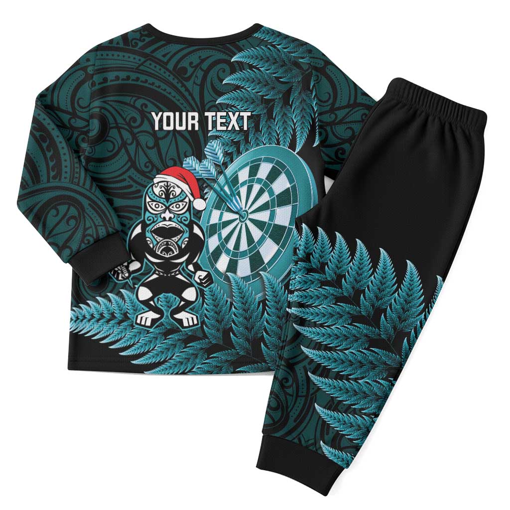 Personalised New Zealand Darts Christmas Pajama Set Maori Fern Merry Dartsmas - Vibe Hoodie