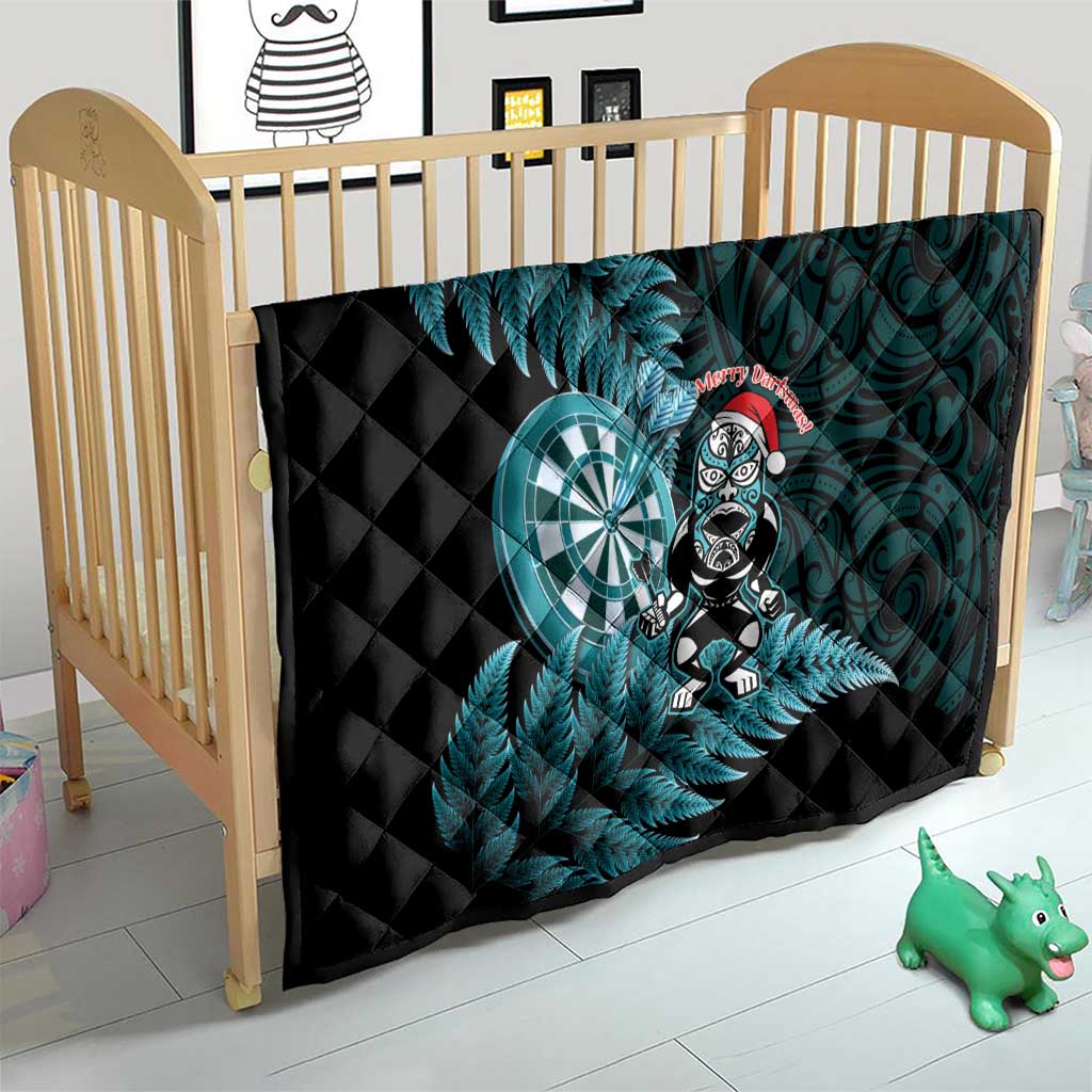 New Zealand Darts Christmas Quilt Maori Fern Merry Dartsmas - Vibe Hoodie