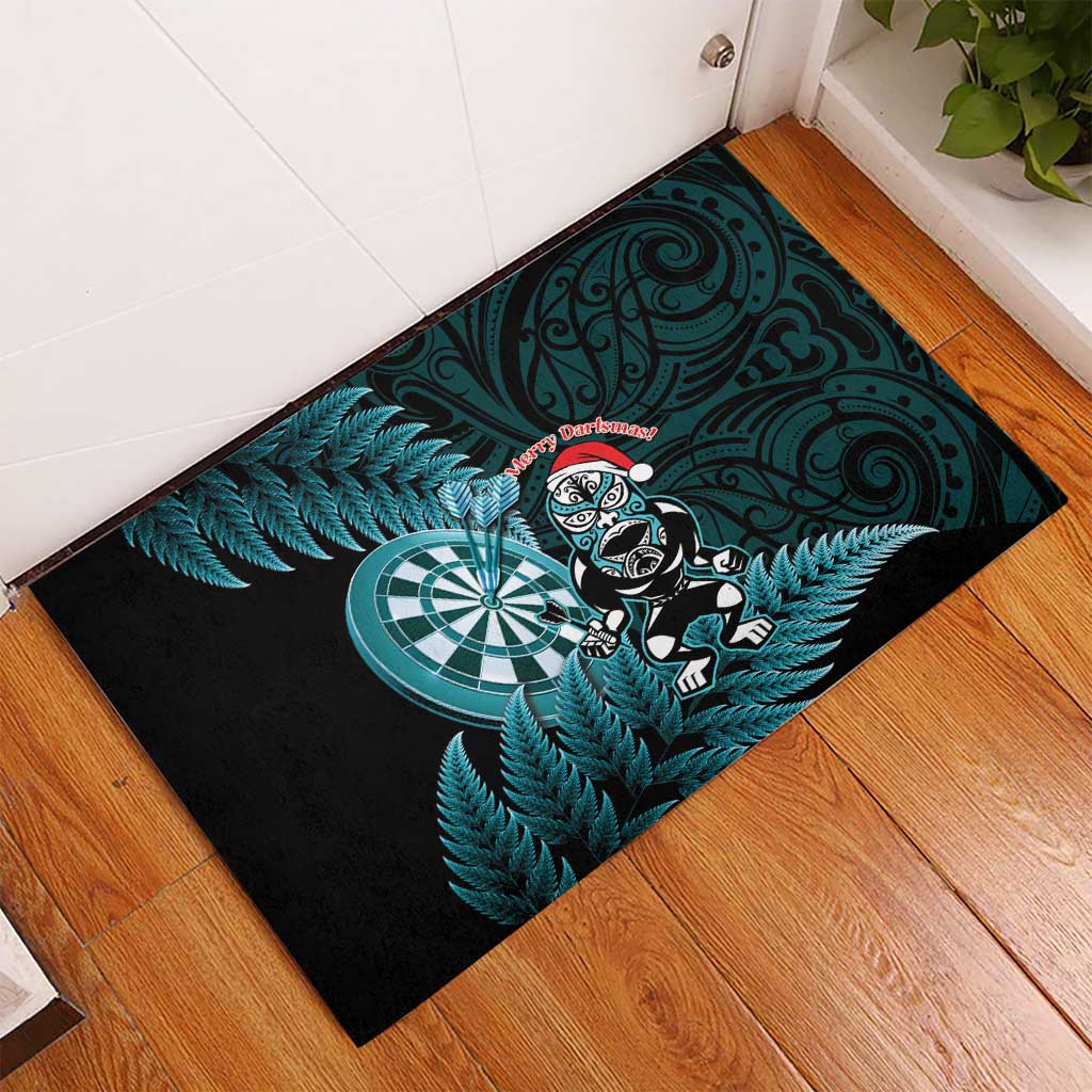 New Zealand Darts Christmas Rubber Doormat Maori Fern Merry Dartsmas - Vibe Hoodie