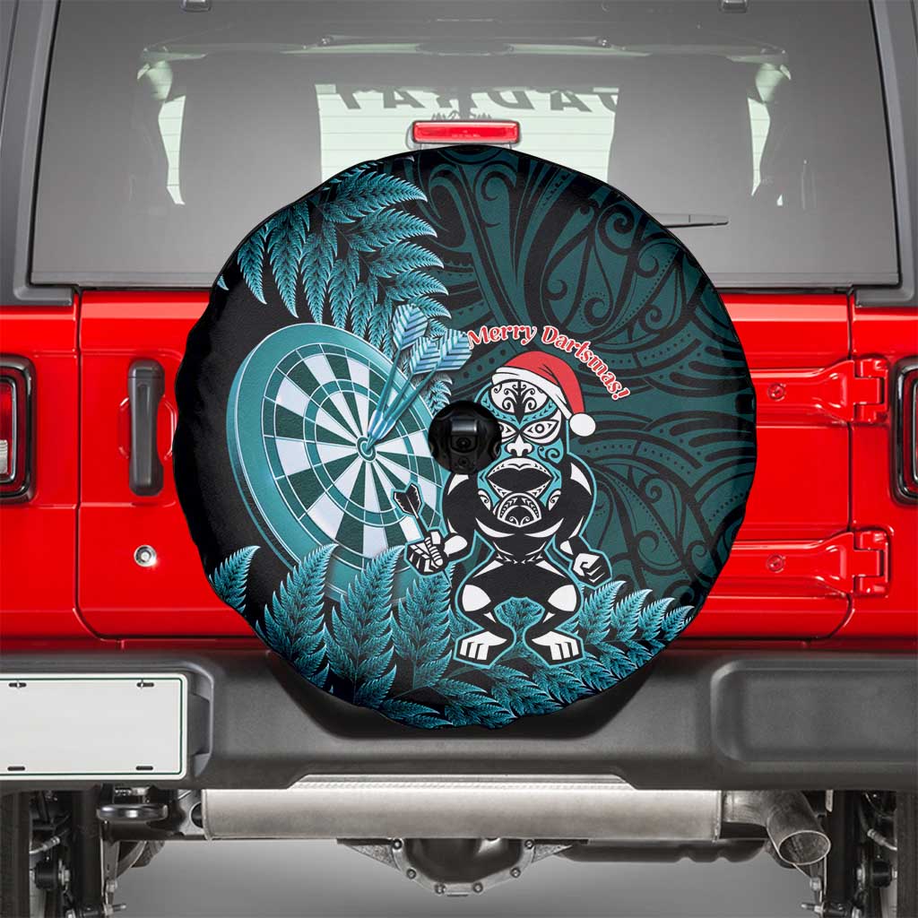 New Zealand Darts Christmas Spare Tire Cover Maori Fern Merry Dartsmas - Vibe Hoodie