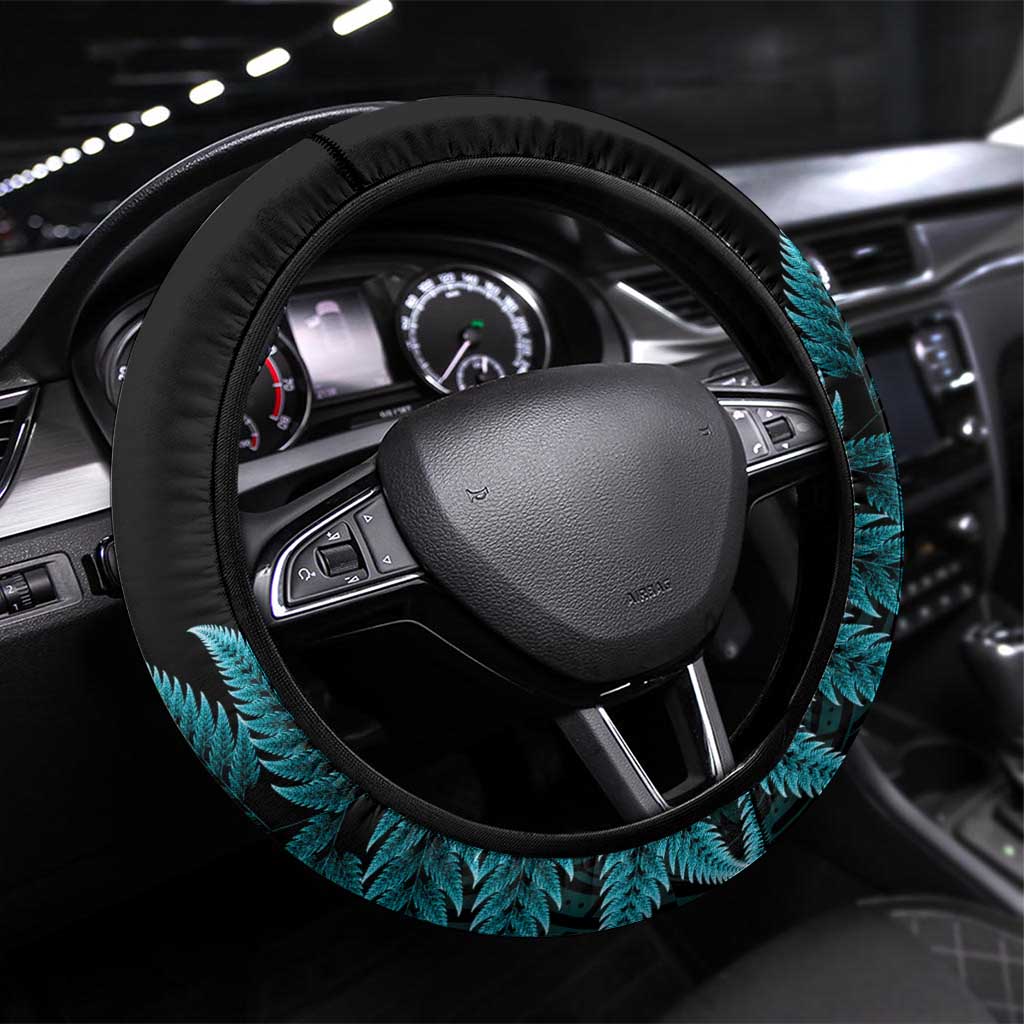 New Zealand Darts Christmas Steering Wheel Cover Maori Fern Merry Dartsmas - Vibe Hoodie