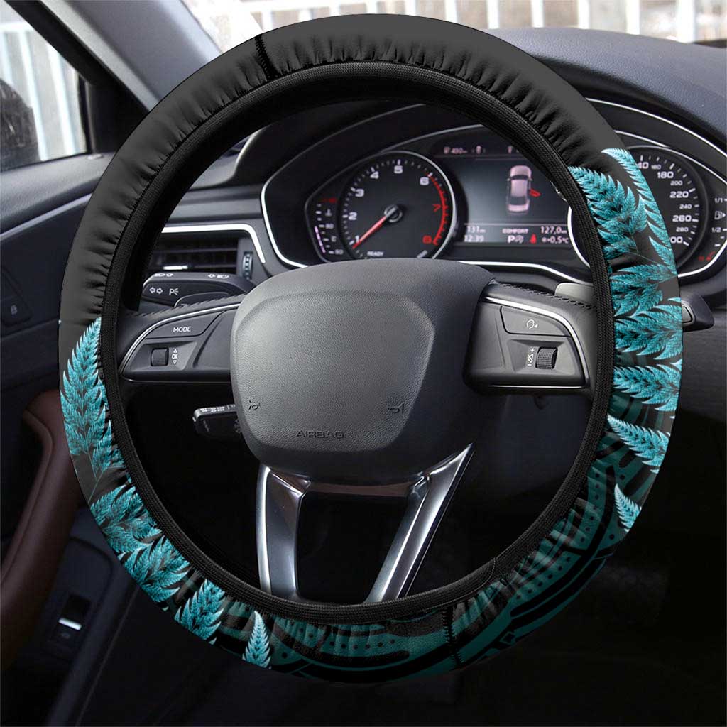 New Zealand Darts Christmas Steering Wheel Cover Maori Fern Merry Dartsmas - Vibe Hoodie