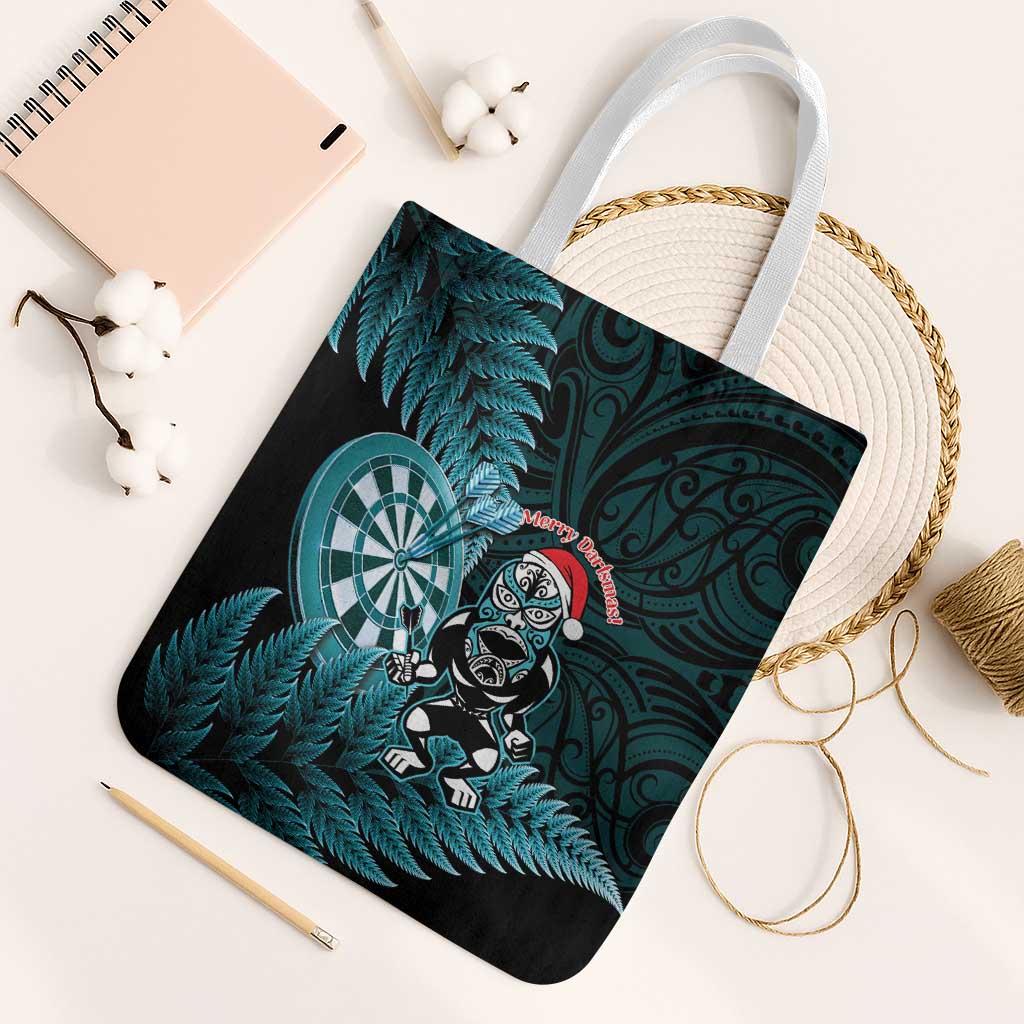 New Zealand Darts Christmas Tote Bag Maori Fern Merry Dartsmas - Vibe Hoodie