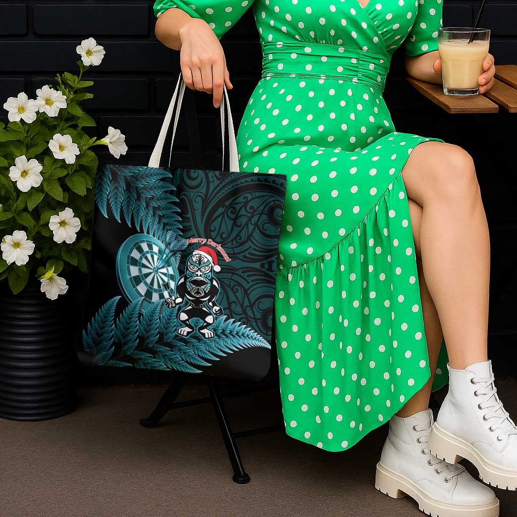 New Zealand Darts Christmas Tote Bag Maori Fern Merry Dartsmas - Vibe Hoodie