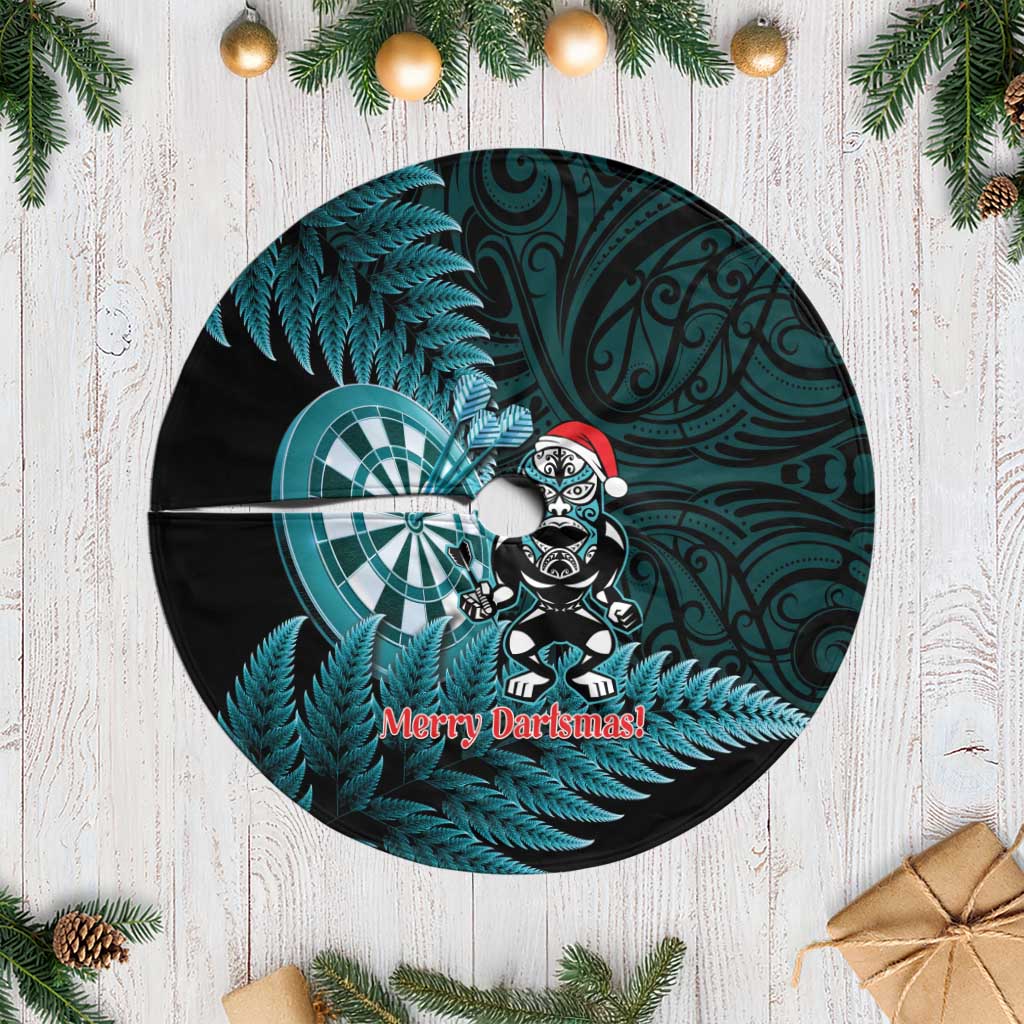 New Zealand Darts Christmas Tree Skirt Maori Fern Merry Dartsmas - Vibe Hoodie