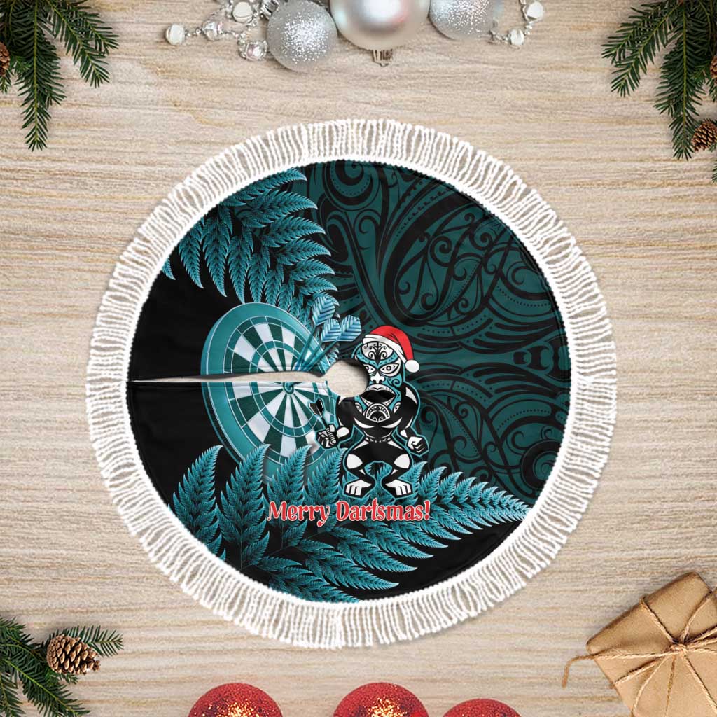 New Zealand Darts Christmas Tree Skirt Maori Fern Merry Dartsmas - Vibe Hoodie