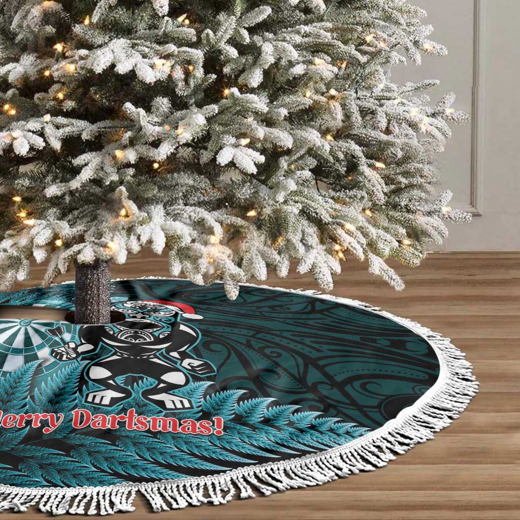 New Zealand Darts Christmas Tree Skirt Maori Fern Merry Dartsmas - Vibe Hoodie