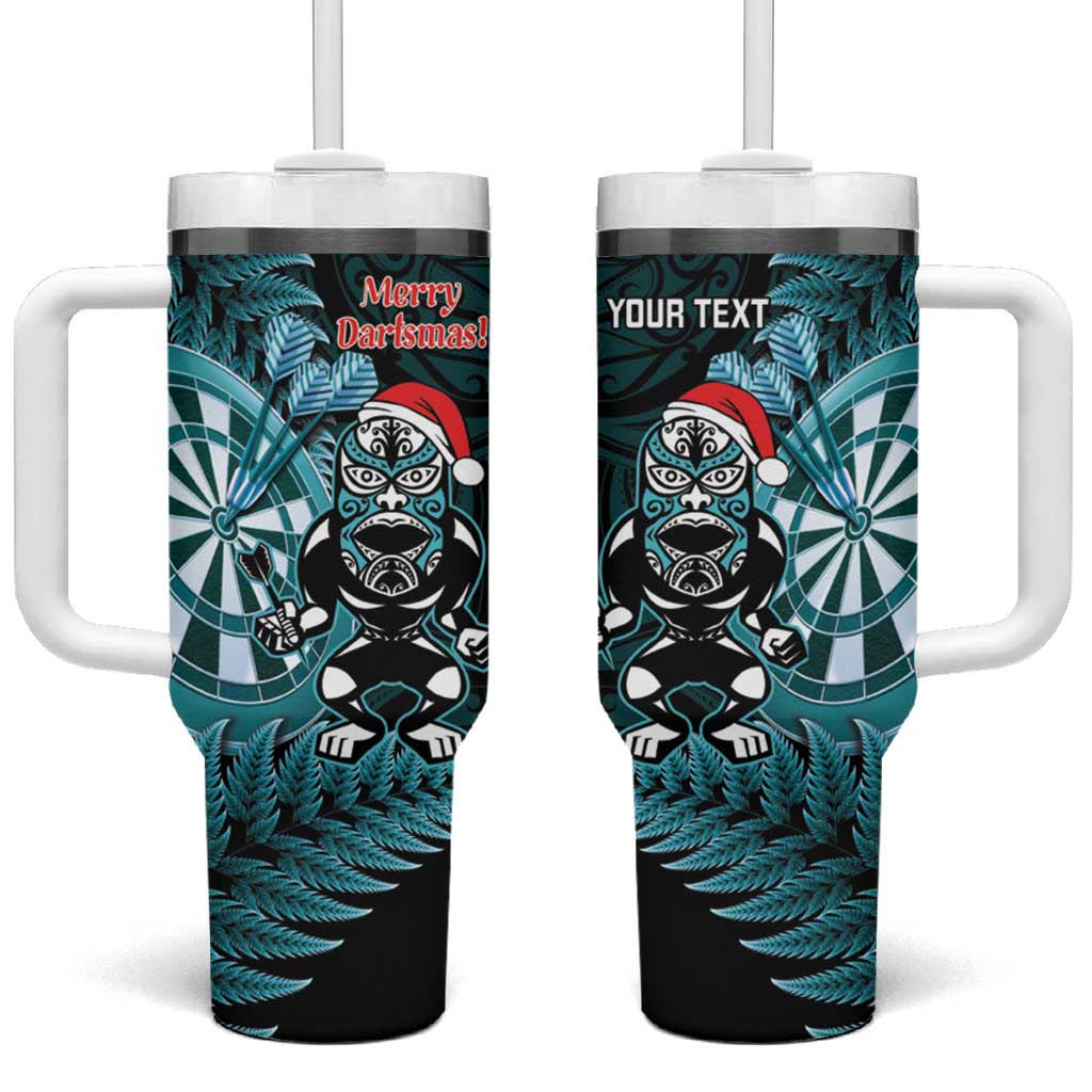 Personalised New Zealand Darts Christmas Tumbler With Handle Maori Fern Merry Dartsmas - Vibe Hoodie