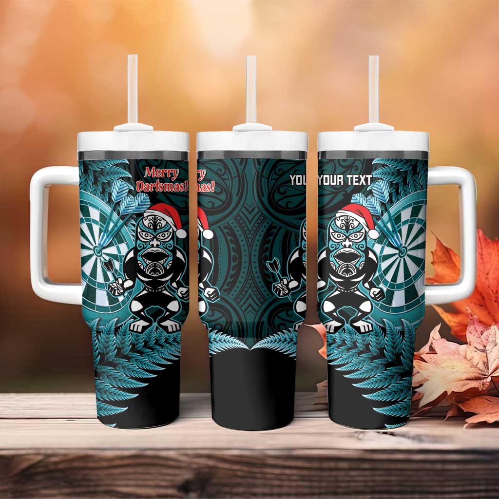 Personalised New Zealand Darts Christmas Tumbler With Handle Maori Fern Merry Dartsmas - Vibe Hoodie