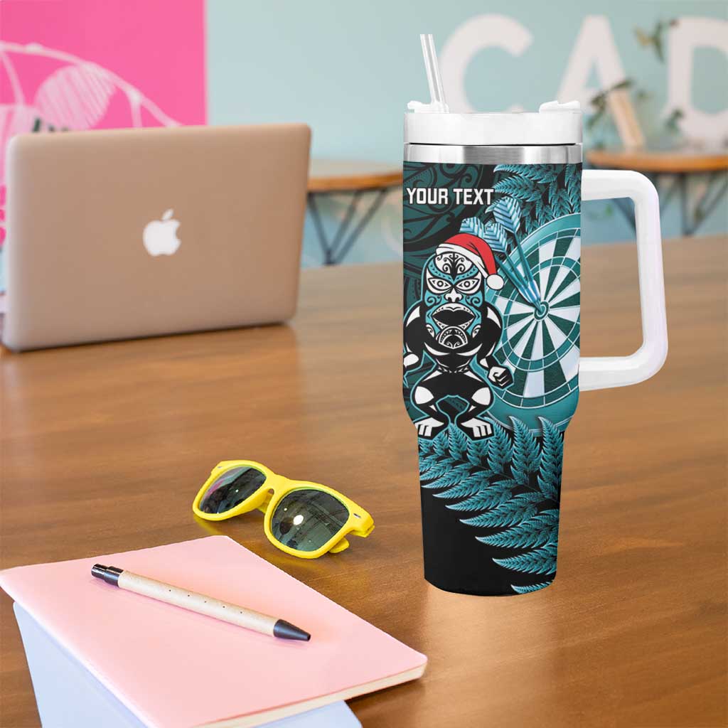 Personalised New Zealand Darts Christmas Tumbler With Handle Maori Fern Merry Dartsmas - Vibe Hoodie