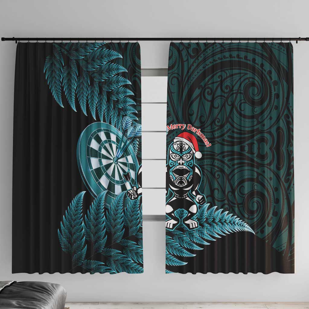 New Zealand Darts Christmas Window Curtain Maori Fern Merry Dartsmas - Vibe Hoodie