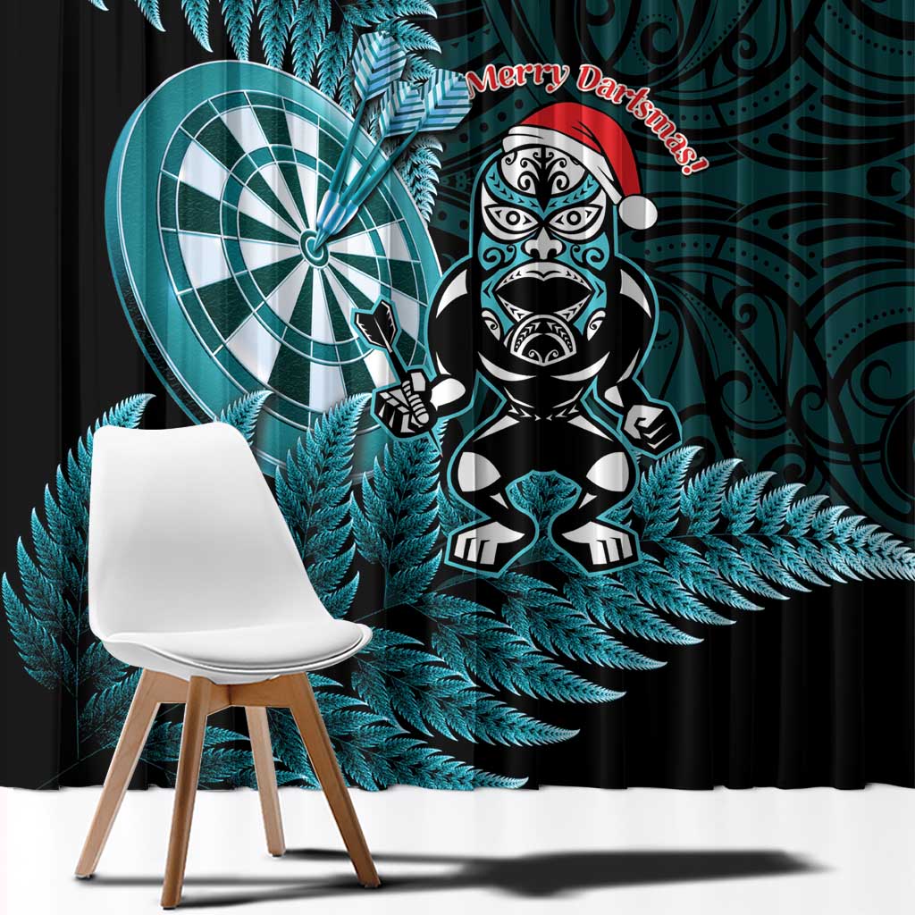 New Zealand Darts Christmas Window Curtain Maori Fern Merry Dartsmas - Vibe Hoodie