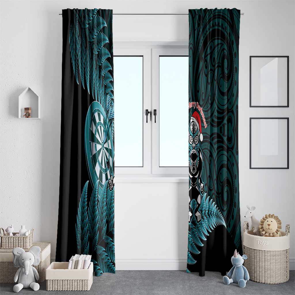 New Zealand Darts Christmas Window Curtain Maori Fern Merry Dartsmas - Vibe Hoodie