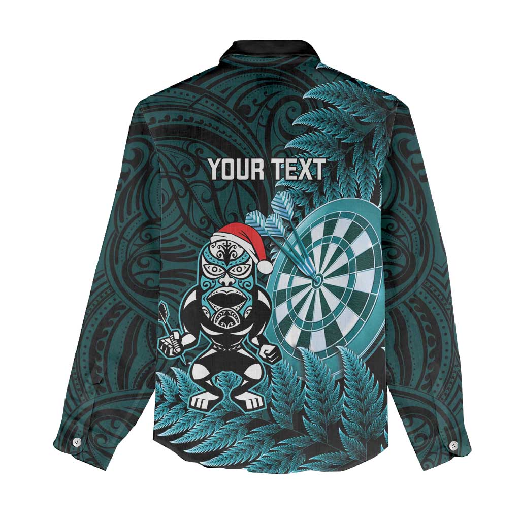 Personalised New Zealand Darts Christmas Women Casual Shirt Maori Fern Merry Dartsmas - Vibe Hoodie