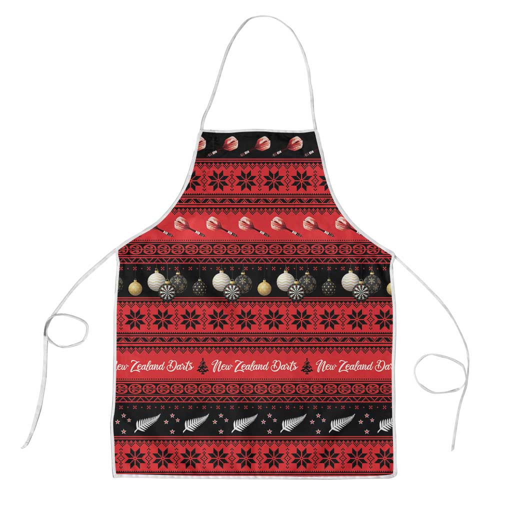 New Zealand Darts Christmas Apron Merry Xmas Aotearoa Maori Red - Vibe Hoodie