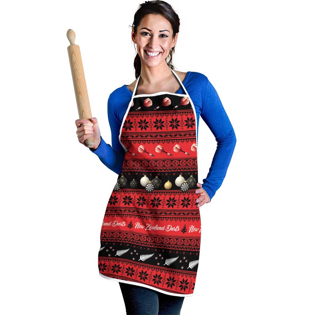 New Zealand Darts Christmas Apron Merry Xmas Aotearoa Maori Red - Vibe Hoodie