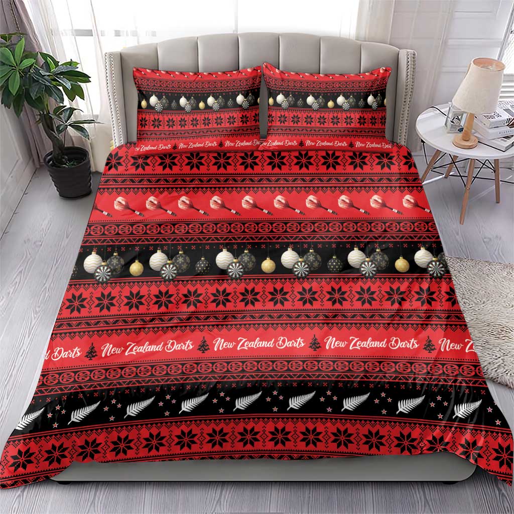 New Zealand Darts Christmas Bedding Set Merry Xmas Aotearoa Maori Red - Vibe Hoodie