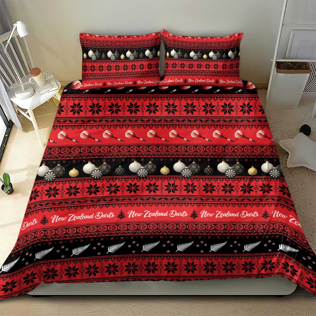 New Zealand Darts Christmas Bedding Set Merry Xmas Aotearoa Maori Red - Vibe Hoodie