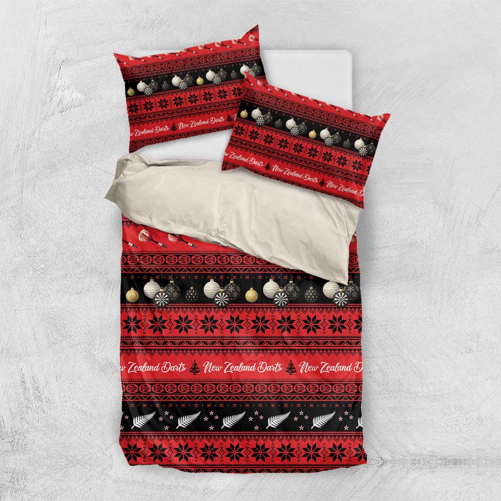 New Zealand Darts Christmas Bedding Set Merry Xmas Aotearoa Maori Red - Vibe Hoodie