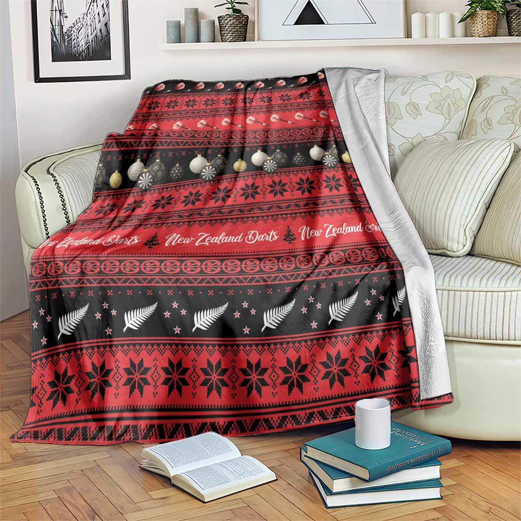 New Zealand Darts Christmas Blanket Merry Xmas Aotearoa Maori Red - Vibe Hoodie