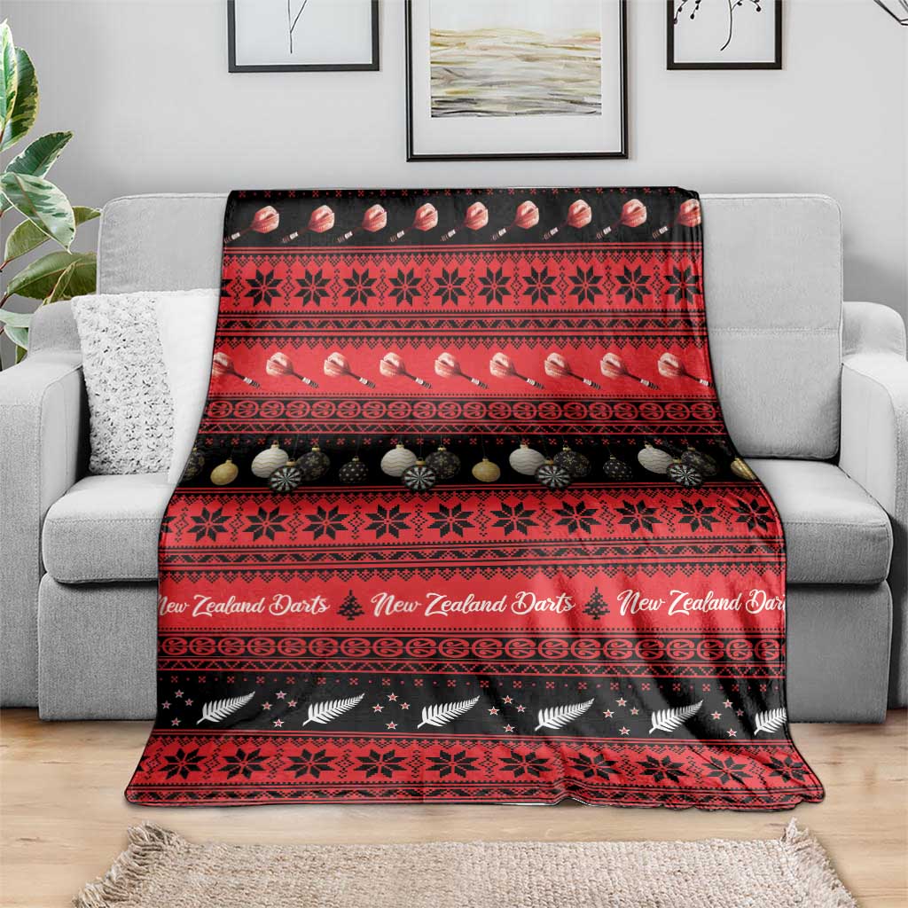 New Zealand Darts Christmas Blanket Merry Xmas Aotearoa Maori Red - Vibe Hoodie